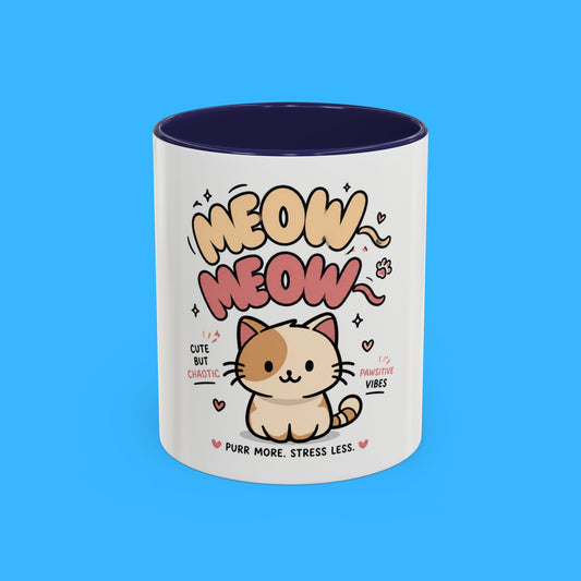 Mochi The Positive Cat Coffee Mug — Cute Kitten Accent Mug (11/15oz)