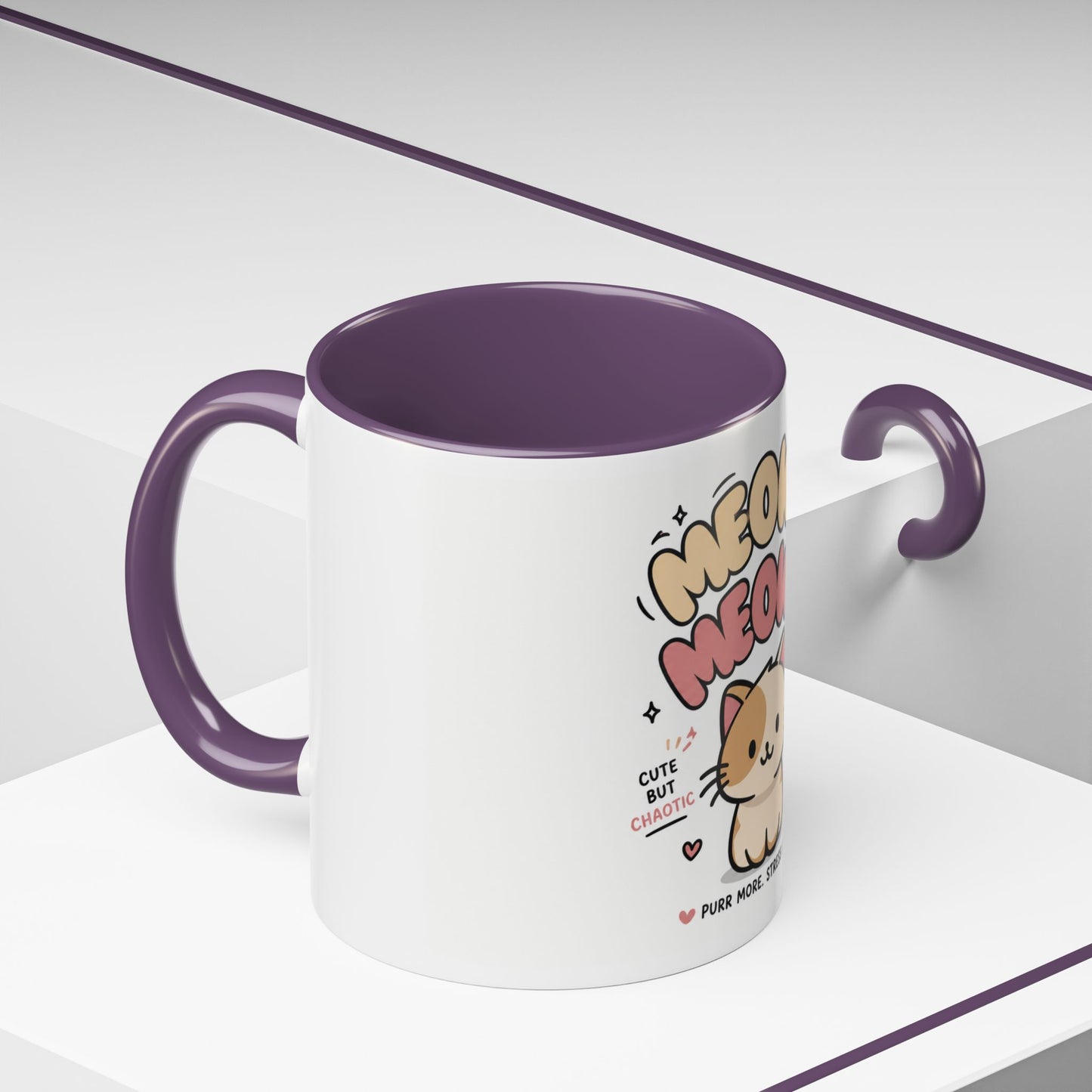 Taza de café Mochi el gato positivo — Taza con acento de gatito lindo (11/15oz)
