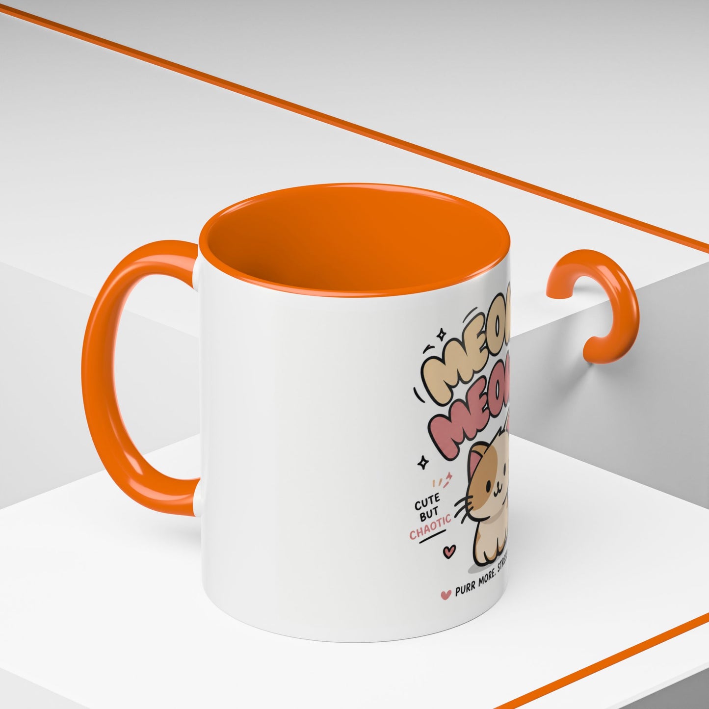 Taza de café Mochi el gato positivo — Taza con acento de gatito lindo (11/15oz)