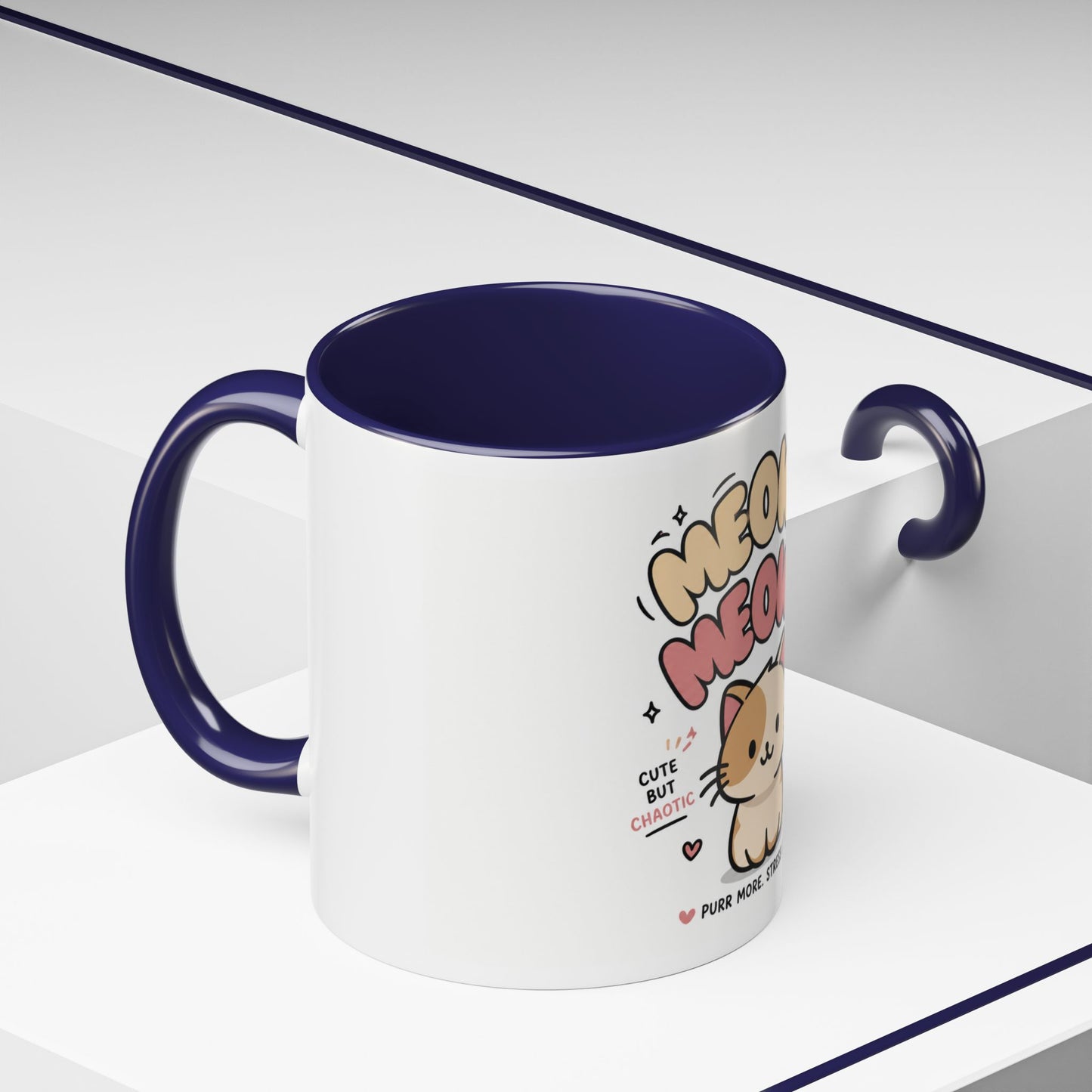 Taza de café Mochi el gato positivo — Taza con acento de gatito lindo (11/15oz)
