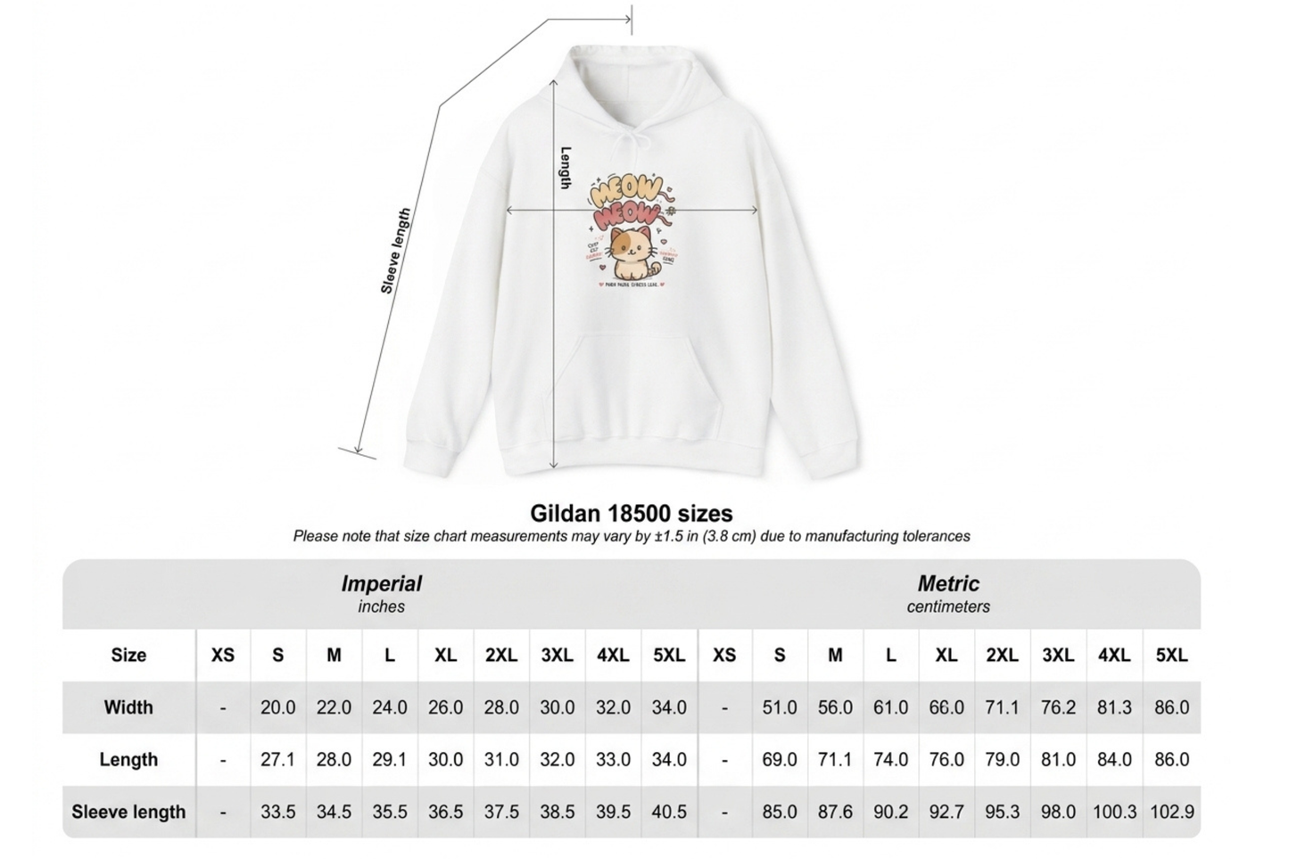 Mochi The Positive Cats Hoodie – Süßes Cartoon Kätzchen Grafik Sweatshirt