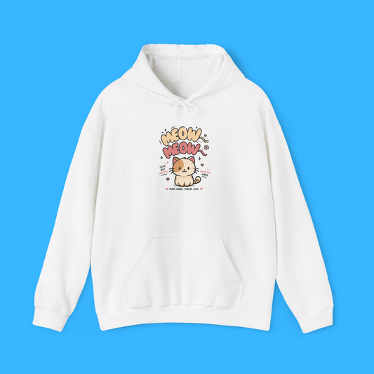 Mochi The Positive Cats Hoodie – Cute Cartoon Kitten Graphic Sweatshirt