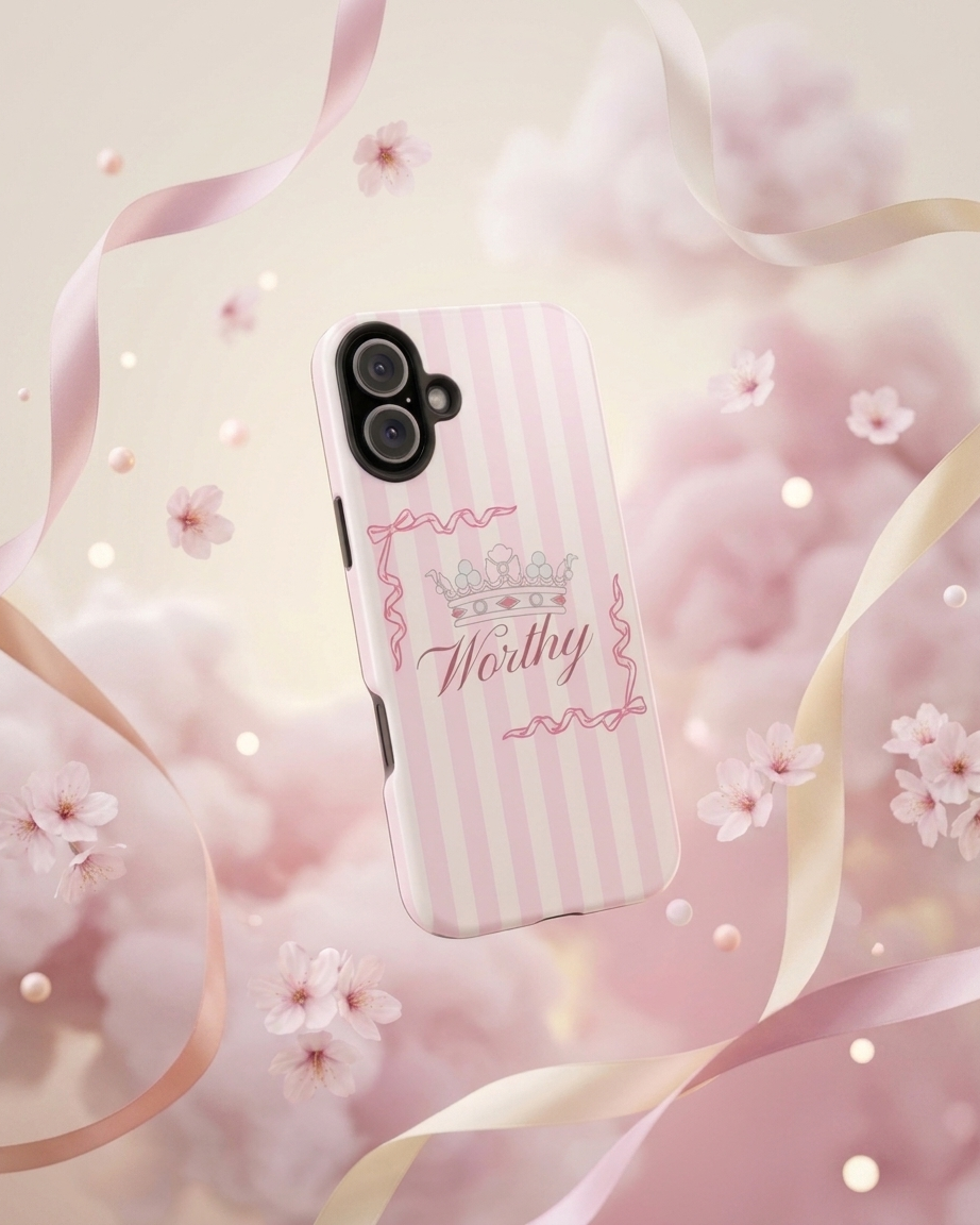 "WORTHY" — The Self-Love iPhone 16 - iPhone 16 pro max Case Brand