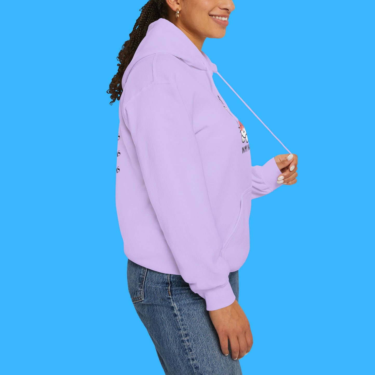 Sudadera con capucha LUMI the Cat — "En mi era de siesta" Pullover rosa acogedor