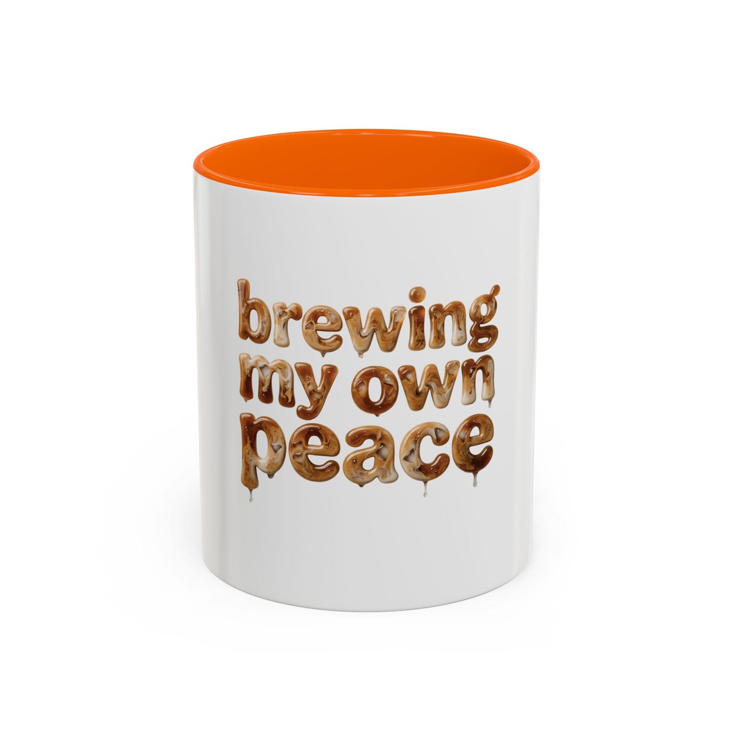 Taza de cerámica "Preparando mi propia paz" — Taza de acento divertida e inspiradora
