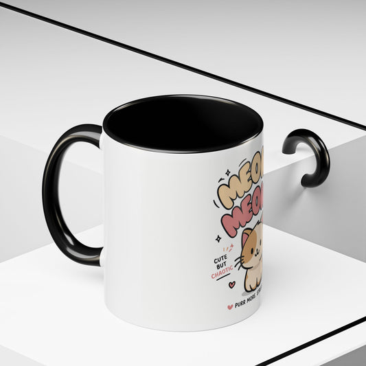 Mochi The Positive Cat Coffee Mug — Cute Kitten Accent Mug (11/15oz)