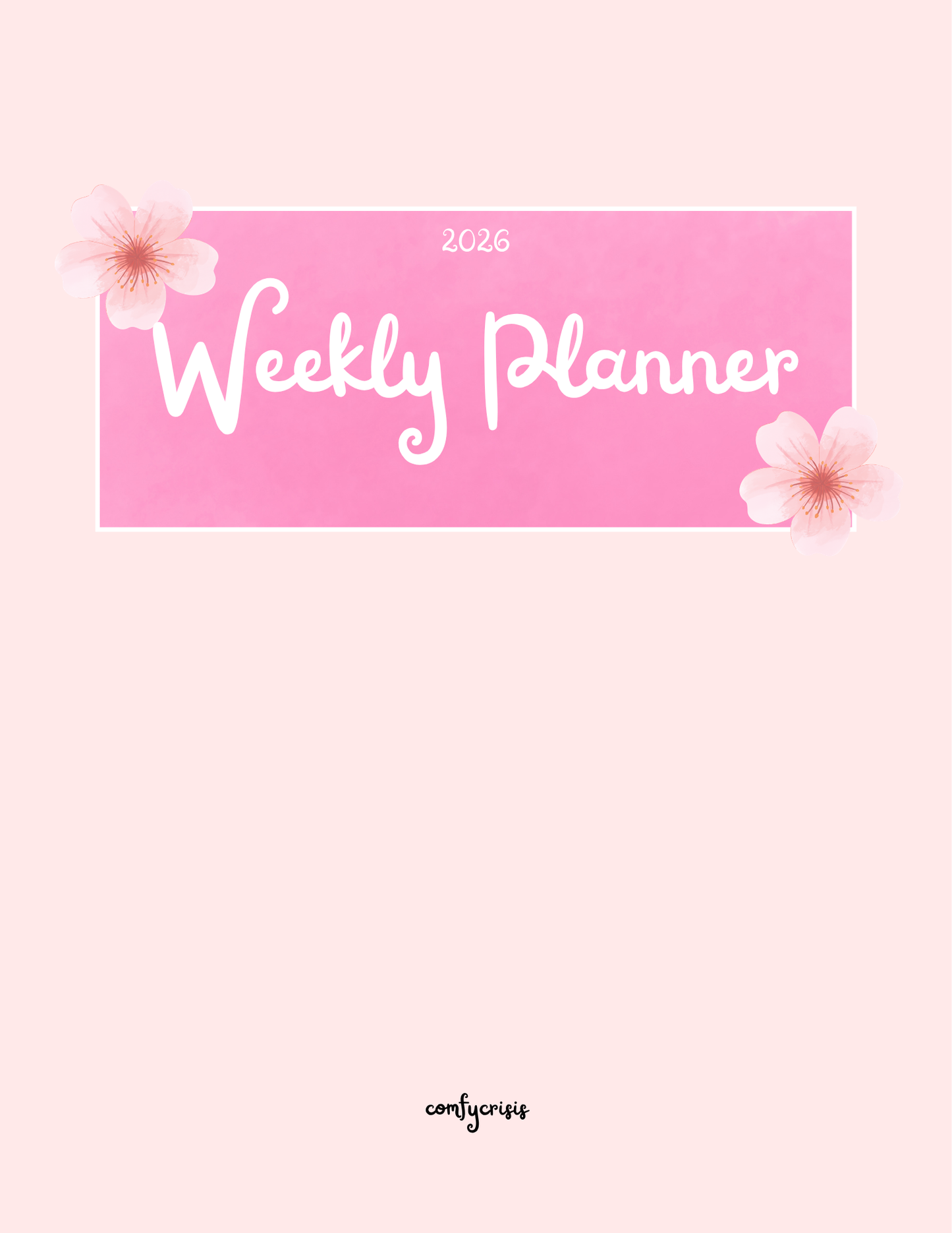 weekly planner - comfycrisis