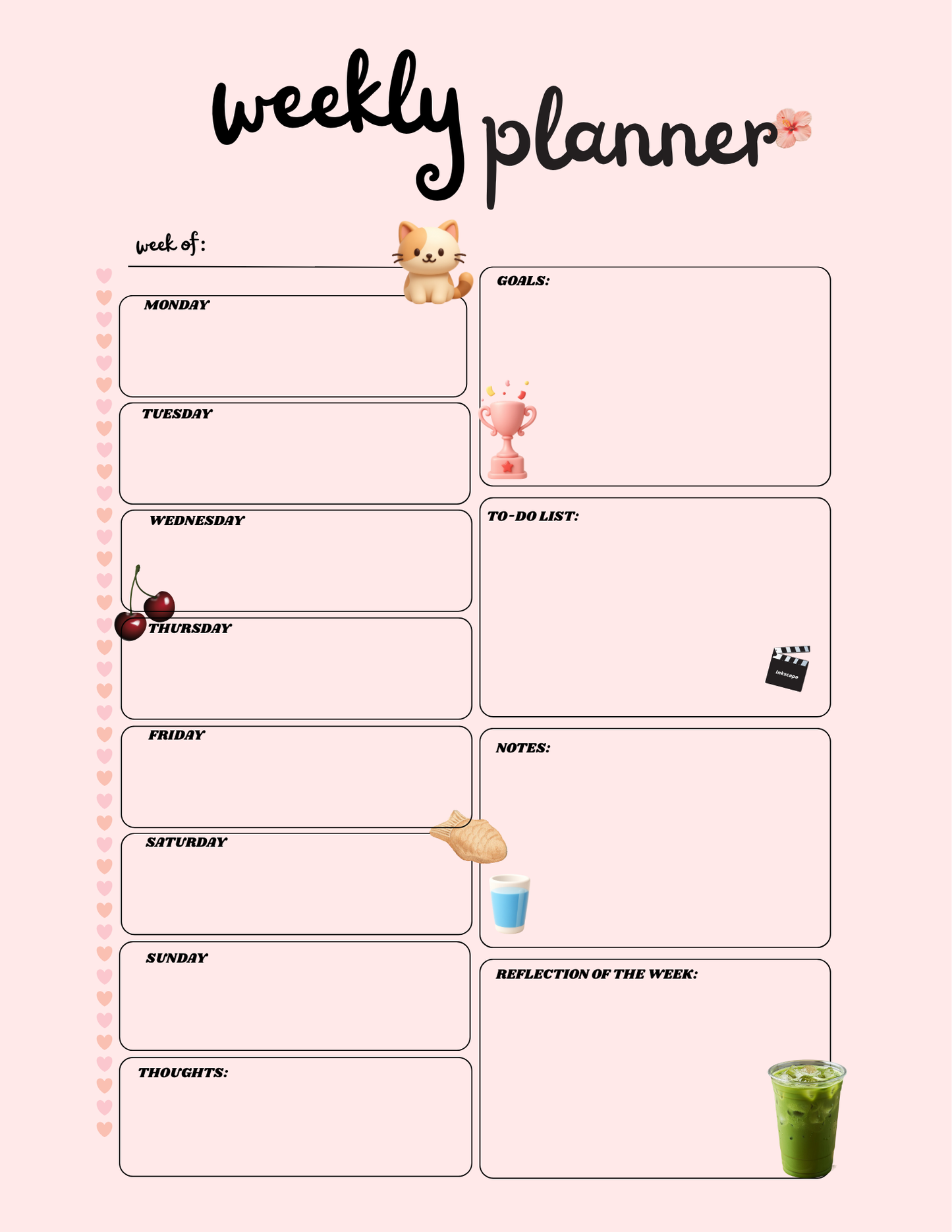 weekly planner - comfycrisis